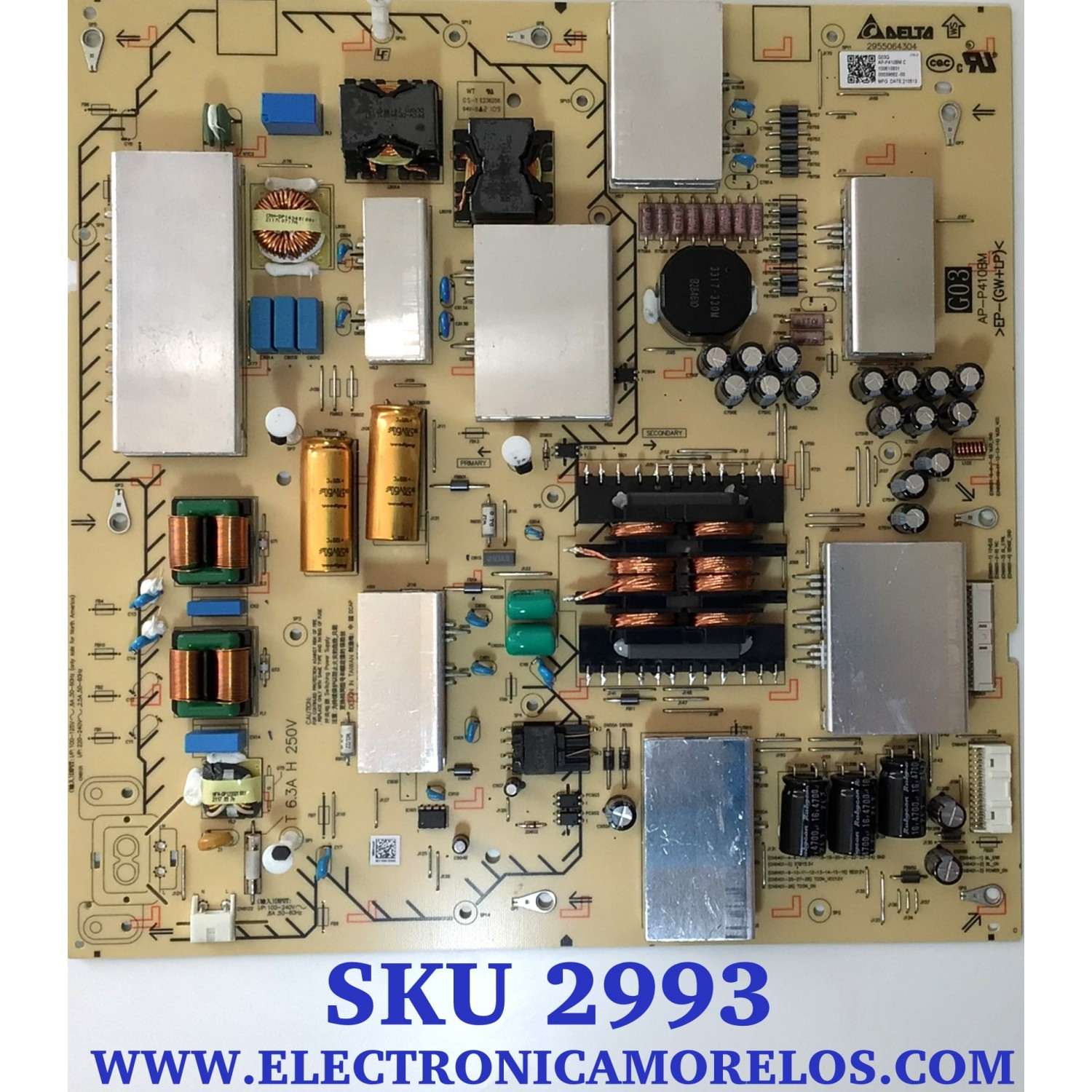 FUENTE DE PODER PARA TV SONY / NUMERO DE PARTE 100610931 / AP-P410BM / 1-006-109-31 / AP-P410BM C / 2955064304 / PANEL YDBO085DAU02 / DISPLAY T850QVN03.A / MODELO XR85X95J / XR-85X95J